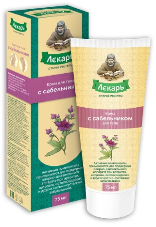 Лекарь Крем для тела с сабельником, крем для тела, 75 мл, 1 шт. фото