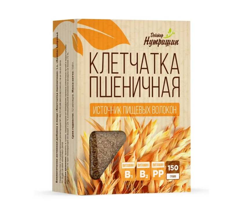 Доктор Нутришин Клетчатка пшеничная, 150г, 1 шт. фото
