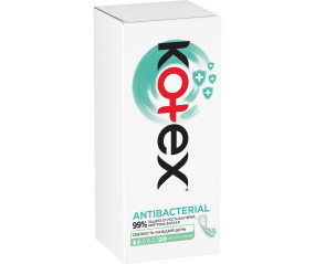 Kotex Antibacterial Прокладки ежедневные экстра тонкие с антибактериальным слоем, прокладки гигиенические, 20 шт. фото