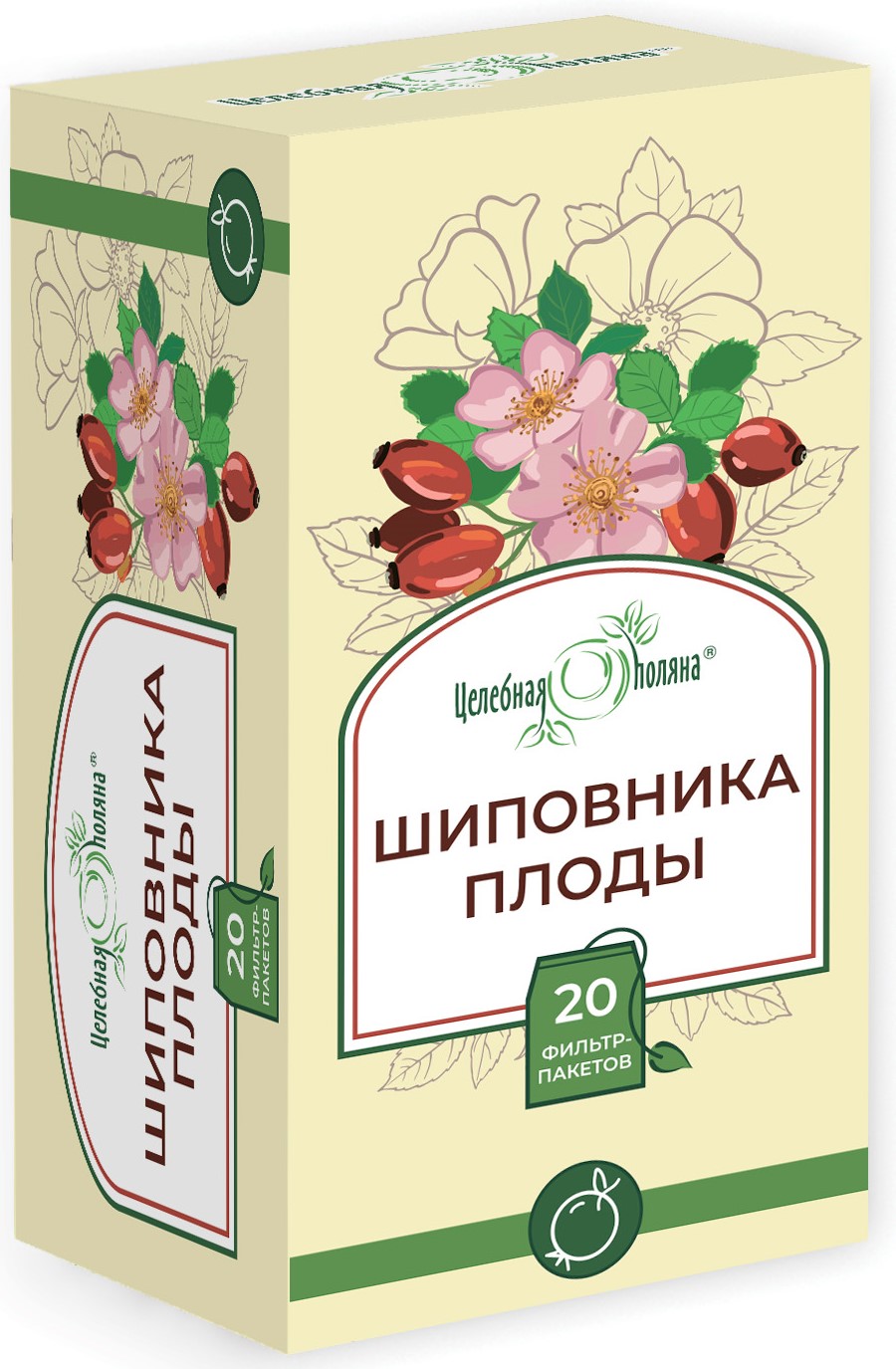Целебная поляна Шиповника плоды, фиточай, 4 г, 20 шт. фото