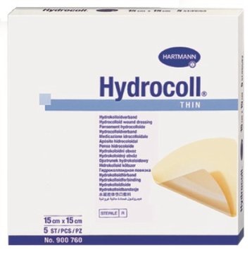 Hartmann Hydrocoll Thin Повязка гидроколлоидная самофиксирующаяся, 15 см х 15 см, повязка, 5 шт. фото