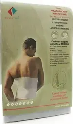 Пояс медицинский эластичный согревающий с шерстью ангоры и мериноса, р. 4, 1 шт, 9509-AM фото