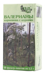 Валерианы корневища с корнями, сырье растительное измельченное, 1.5 г, 20 шт. фото