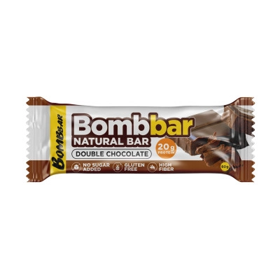 Bombbar Батончик протеиновый, батончик, 60 г, 1 шт, двойной шоколад фото