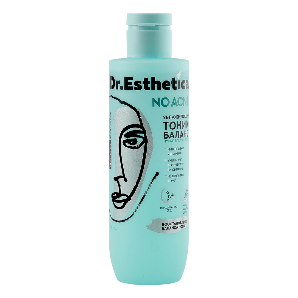 Dr.Esthetica No Acne Тоник-баланс для жирной кожи, 200 мл, 1 шт, увлажняющий фото