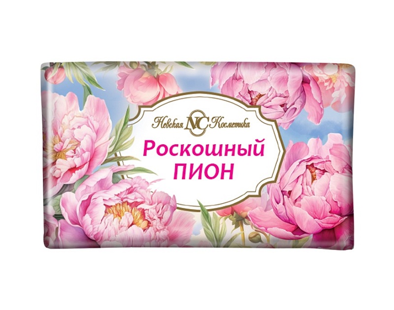 Невская Косметика Мыло туалетное, мыло твердое, 180 г, 1 шт, роскошный пион фото