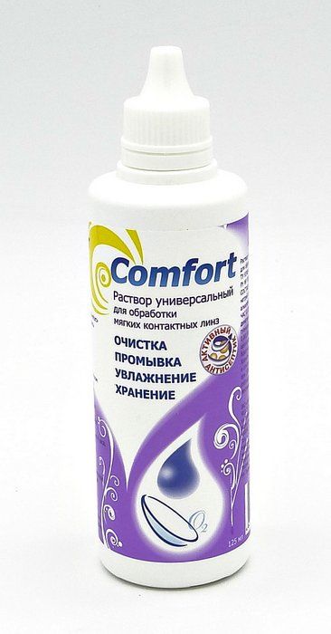 Optimed Comfort раствор универсальный, 125 мл, 1 шт, для обработки мягких контактных линз фото