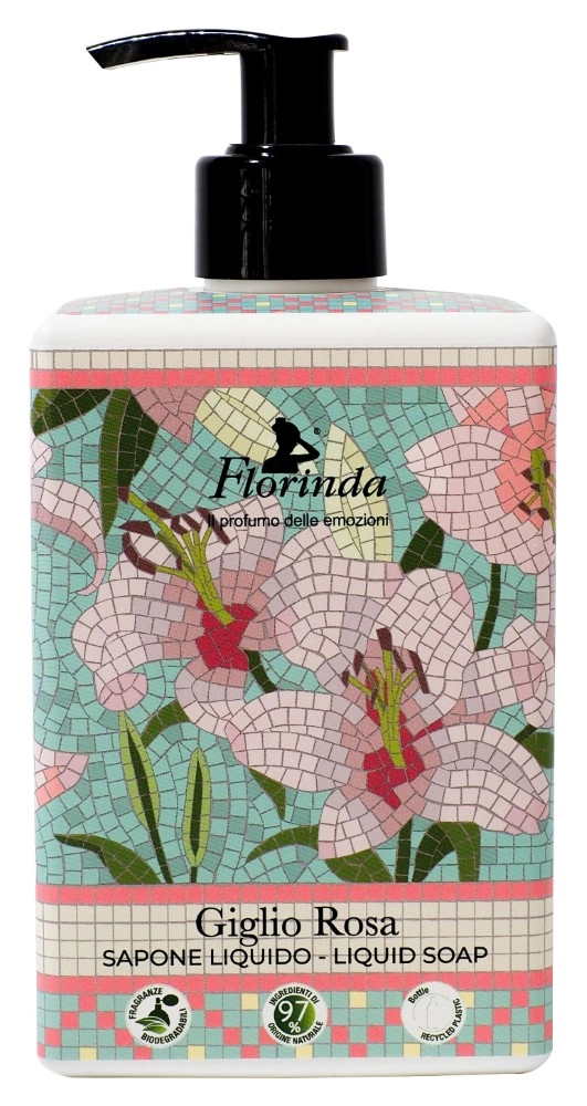Florinda мыло туалетное жидкое, мыло, 500 мл, 1 шт, розовая лилия фото