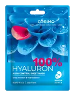Corimo Hyaluron Акваконтроль 100% маска тканевая для лица, маска для лица, 22 г, 1 шт. фото