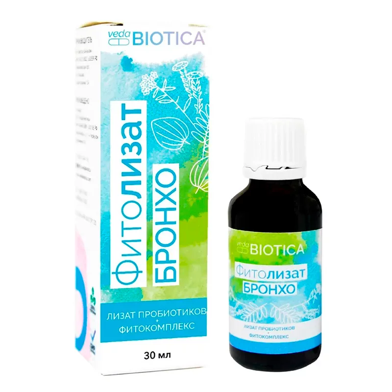 VedaBiotica Фитолизат бронхо, жидкость для внутреннего применения, 30 мл, 1 шт. фото