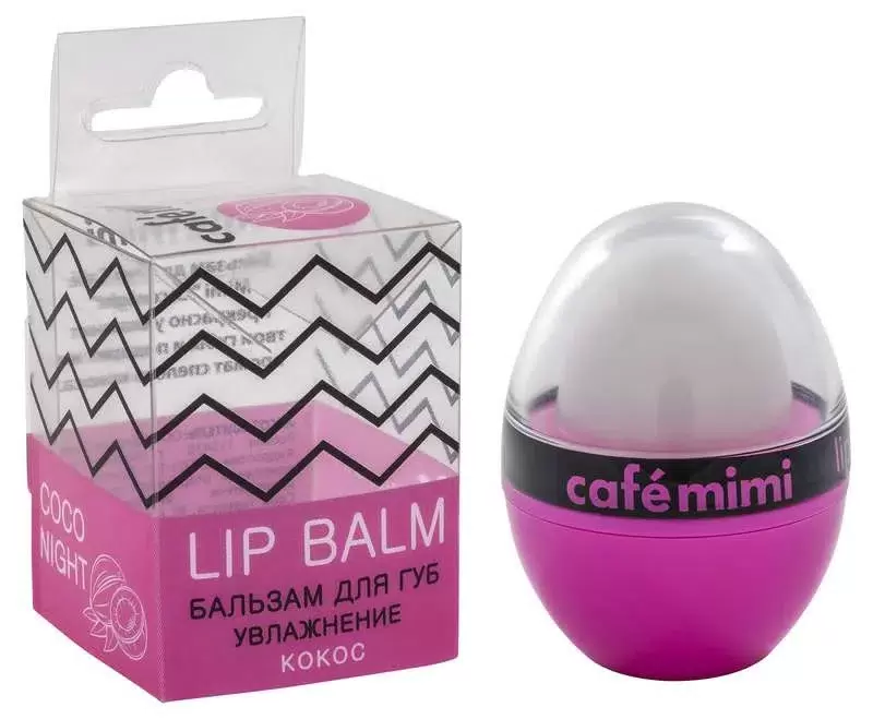 Cafe mimi бальзам для губ, бальзам для губ, 8 г, 1 шт, кокос фото