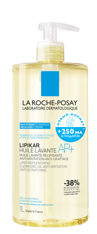 La Roche-Posay Lipikar AP+ масло для ванны и душа, масло для душа, 1000 мл, 1 шт. фото