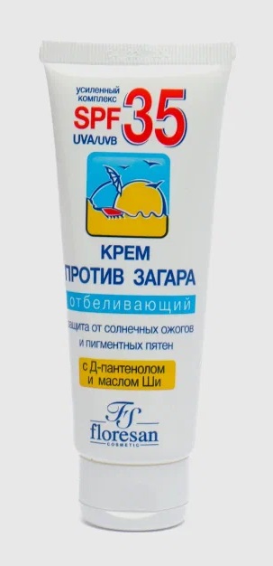 Floresan крем против загара отбеливающий SPF 35, крем, 60 мл, 1 шт, Ф-100 фото