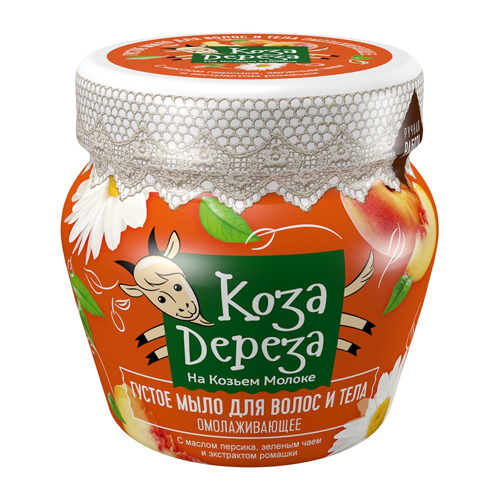 Коза Дереза Густое мыло для волос и тела, 175 мл, 1 шт, омолаживающий фото