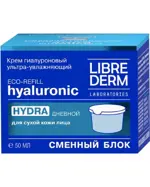 Librederm Ультраувлажнение кожи гиалуроновый крем дневной, крем для лица, 50 мл, 1 шт, сменный блок фото