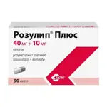 Розулип плюс, 40 мг + 10 мг, капсулы, 90 шт. фото