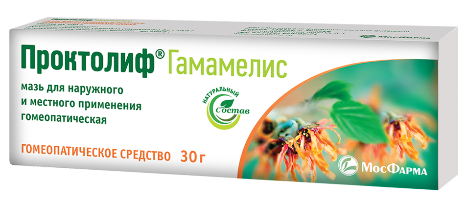 Проктолиф Гамамелис, мазь для наружного применения гомеопатическая, 30 г, 1 шт. фото