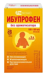 Ибупрофен, 20 мг/мл, суспензия для приема внутрь, 100 г, 1 шт, в комплекте с мерным шприцем фото