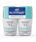 Vichy Deodorants дезодорант шариковый регулирующий 48 ч, 50 мл, 2 шт, део-ролик фото