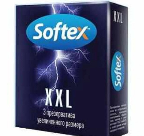 Презервативы Softex XXL, презерватив, 3 шт, увеличенного размера фото