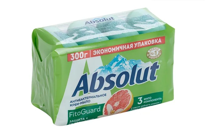Абсолют FitoGuard Мыло твердое, мыло твердое, 75 г, 4 шт, грейпфрут и бергамот фото