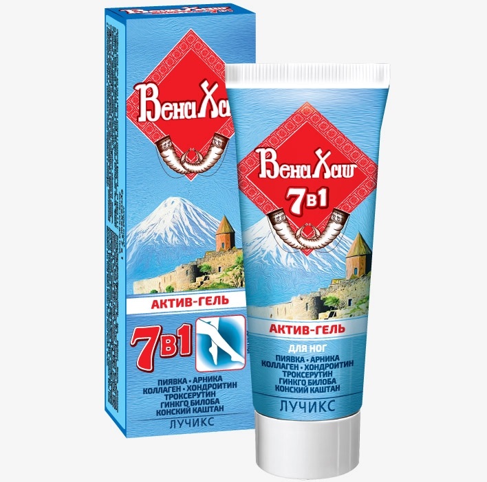 Акулья сила актив-гель для ног ВенаХаш, гель, 75 мл, 1 шт. фото
