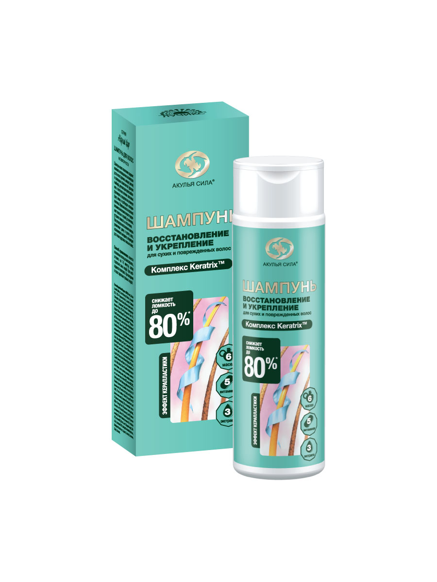 Акулья сила шампунь Восстановление и укрепление, шампунь, 200 мл, 1 шт. фото