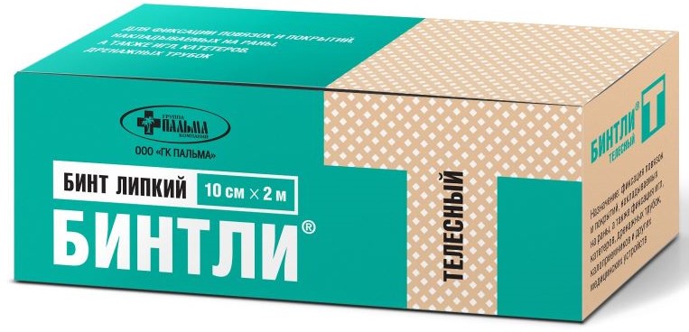 Бинтли Т, бинт липкий фиксирующий, 10 см х 2 м, 1 шт, телесного цвета, нетканая основа фото