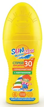 Sun Marina Kids Детский спрей солнцезащитный SPF 30, спрей, 150 мл, 1 шт, с пантенолом фото