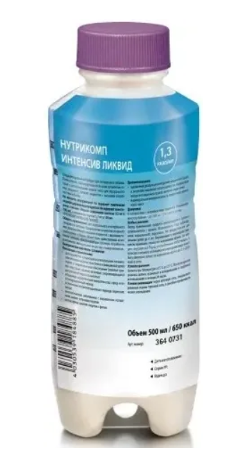 Нутрикомп Интенсив Ликвид, смесь для энтерального питания, 500 мл, 1 шт, нейтральный фото
