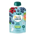 Фрутоняня, пюре, 90 г, 1 шт, витаминный салатик с черникой фото