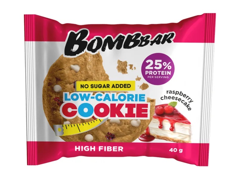 Bombbar Печенье неглазированное, 40 г, 1 шт, малиновый чизкейк фото