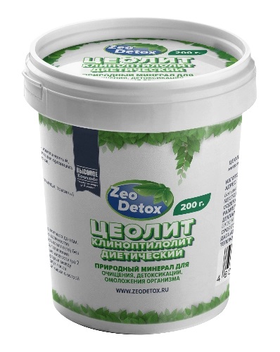 Zeodetox Природный цеолит-клиноптилолит, порошок, 200 г, 1 шт. фото
