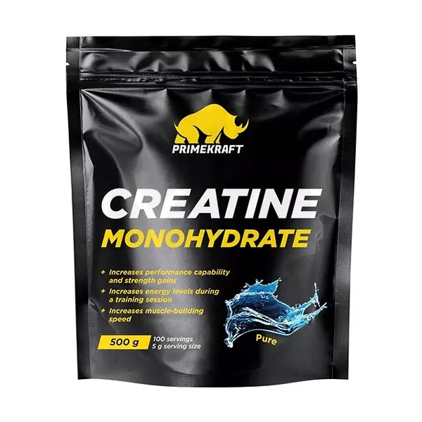 Prime kraft Креатин моногидрат, порошок для приготовления раствора для приема внутрь, 500 г, 1 шт, без вкуса фото