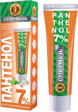 Супермазь SOS Пантенол 7%, крем, 50 мл, 1 шт, восстанавливающий фото