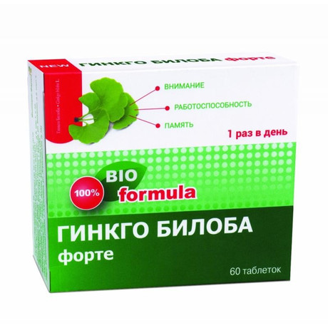 Гинкго Билоба Форте, 460 мг, таблетки, 60 шт. фото