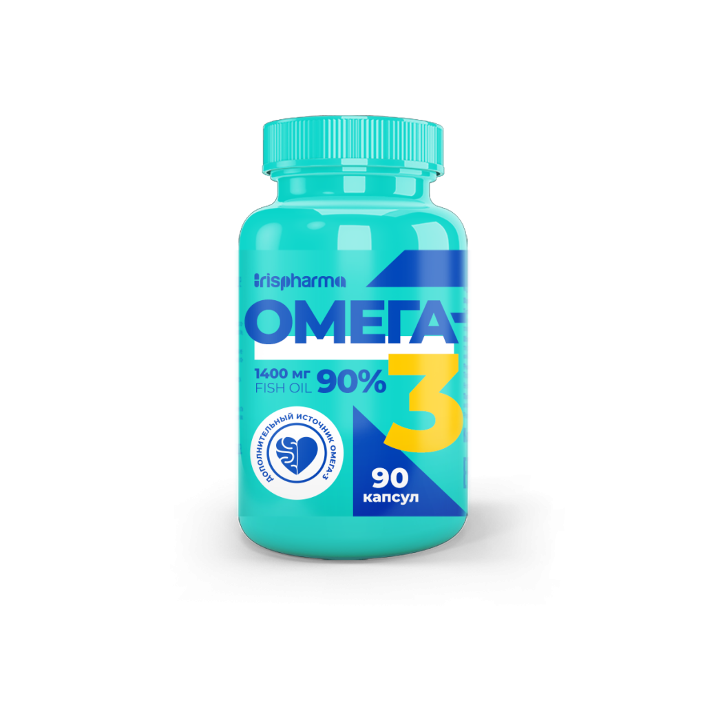 Ирисфарма Омега-3 90%, 1400 мг, капсулы, 90 шт. фото