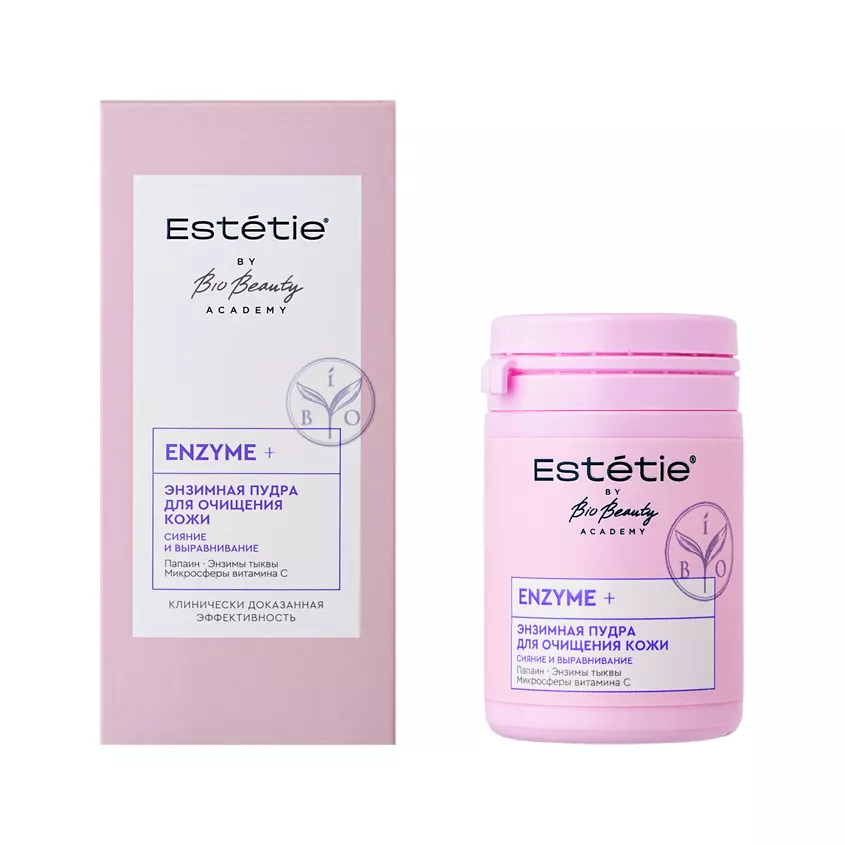 Estetie энзимная пудра для очищения кожи сияние и выравнивание enzyme+, пудра, 50 г, 1 шт. фото