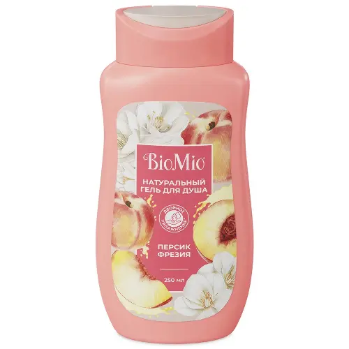 Biomio bio shower gel гель для душа натуральный с маслом персика, гель, 250 мл, 1 шт. фото