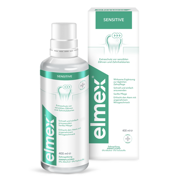 Elmex Sensitive Plus Ополаскиватель, раствор для полоскания полости рта, 400 мл, 1 шт. фото
