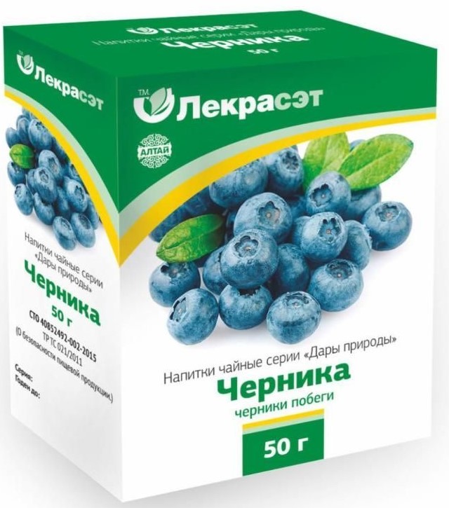 Черники побеги, фиточай, 50 г, 1 шт. фото