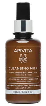 Apivita Молочко очищающее 3в1 для лица и глаз, молочко для лица, 200 мл, 1 шт. фото