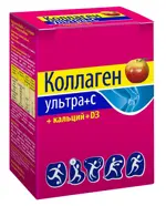 Коллаген Ультра + C + кальций + D3, порошок, 8 г, 7 шт, яблоко фото