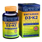 Sense of Life Витамин Д3 + К2, 2000 МЕ, капсулы, 60 шт. фото