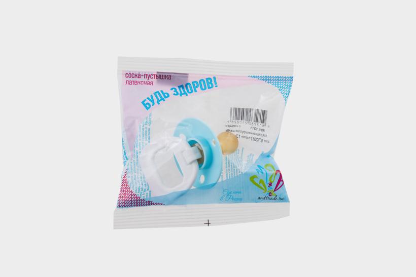 Будь здоров! Соска-пустышка латексная с кольцом Звездочка, соска-пустышка, 1 шт, арт. 1311 фото