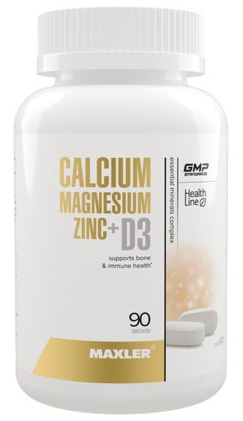 Maxler Кальций, Магний, Цинк + D3, таблетки, 90 шт. фото