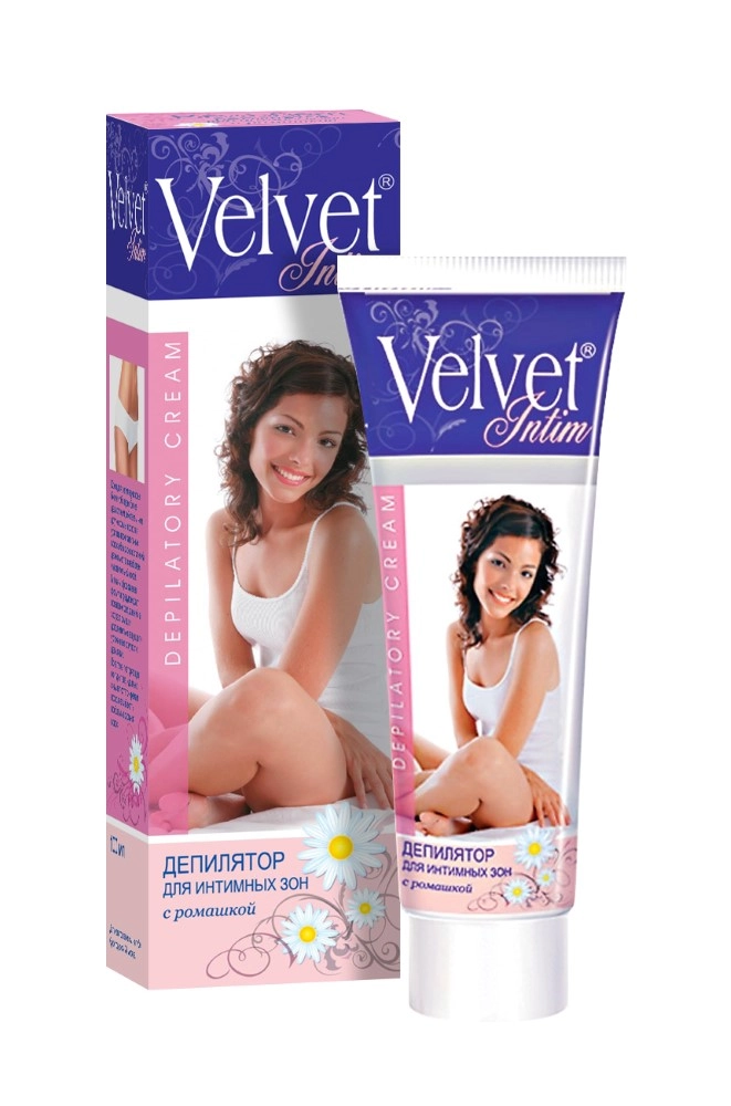 Velvet крем для депиляции для интимных зон с ромашкой, крем, 100 мл, 1 шт. фото