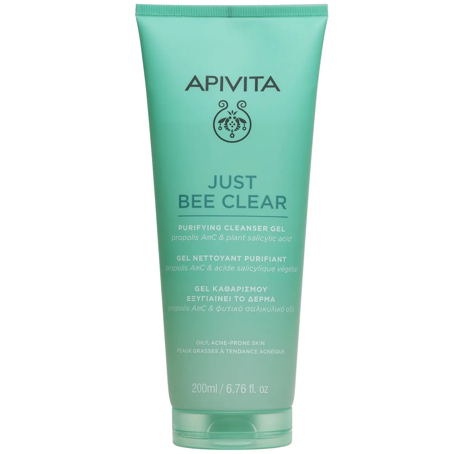 Apivita Just Bee Clear очищающий гель для лица, гель, 200 мл, 1 шт. фото