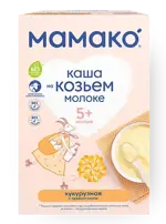 Мамако каша кукурузная на козьем молоке, 5+ мес, каша детская молочная, 200 г, 1 шт, с пребиотиками фото