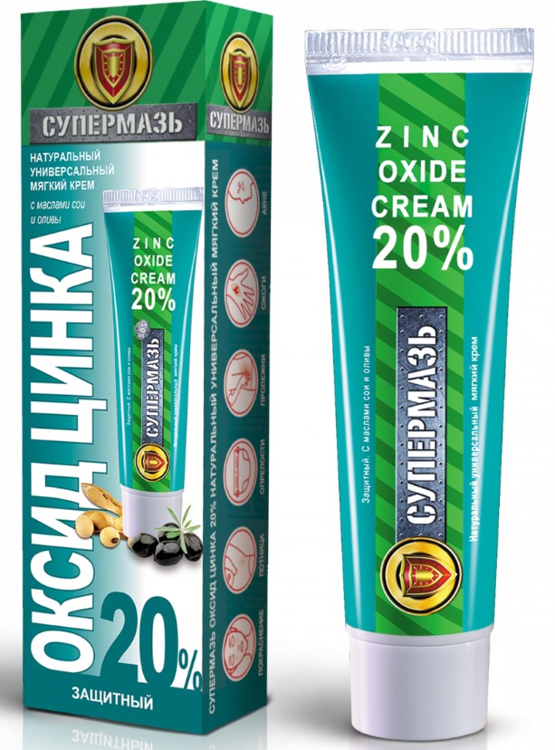 Супермазь SOS Оксид цинка 20%, крем, 50 мл, 1 шт, защитный фото